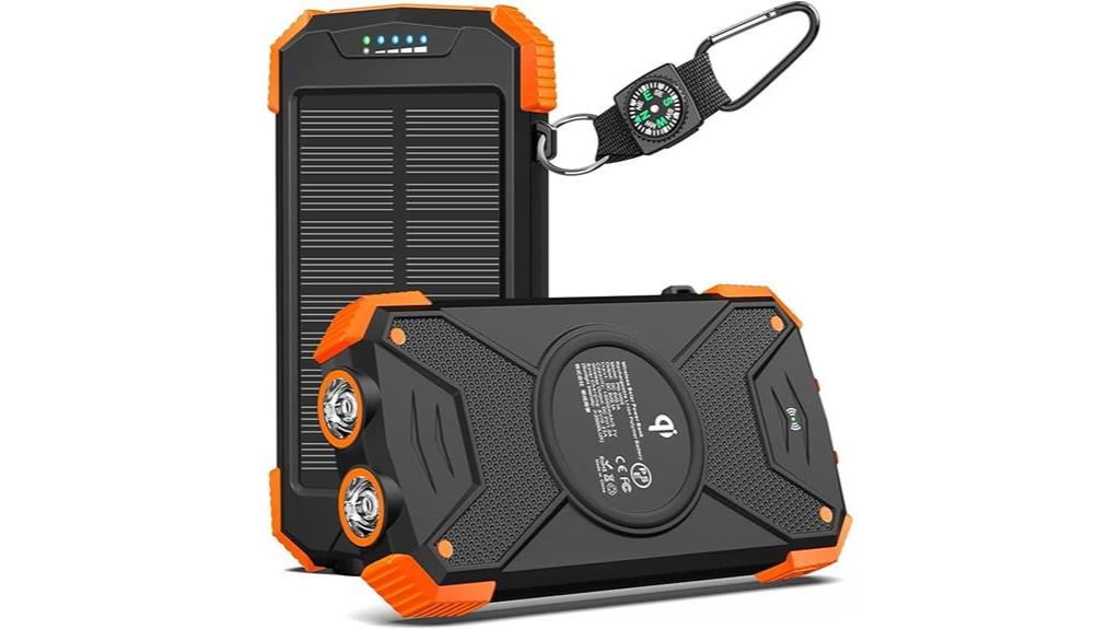 portable solar charger and power bank