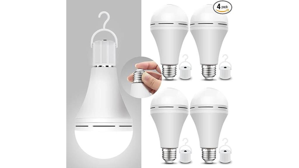 Neporal emergency rechargeable light bulbs, best emergency solar lights for your home