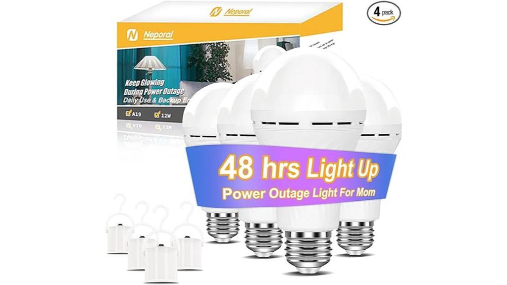 best emergency solar lights for your home, Neporal emergency rechargeable light bulbs