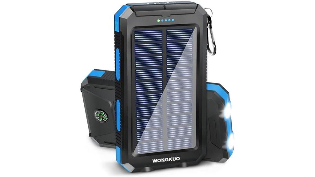 high capacity solar powered portable charger