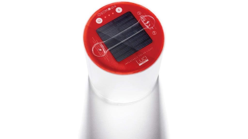 inflatable solar lantern with rgb leds and 65 lumens