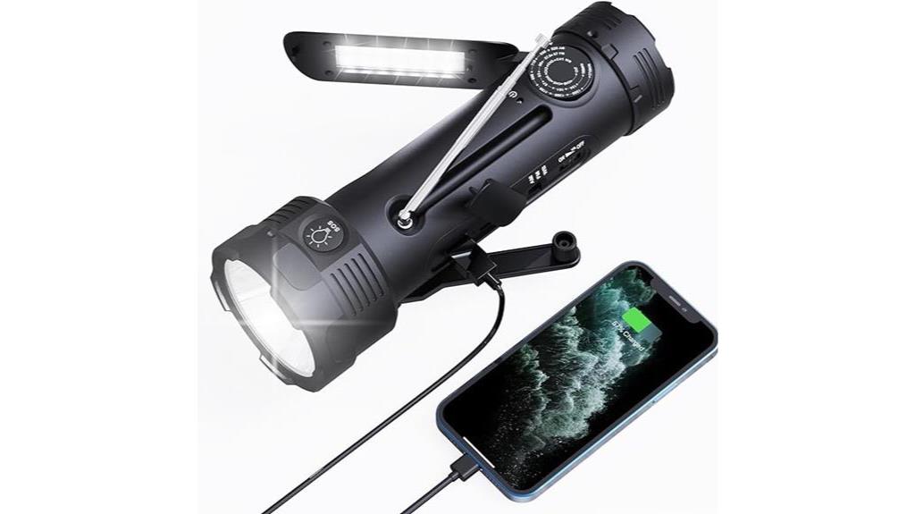 multipurpose emergency flashlight and charger