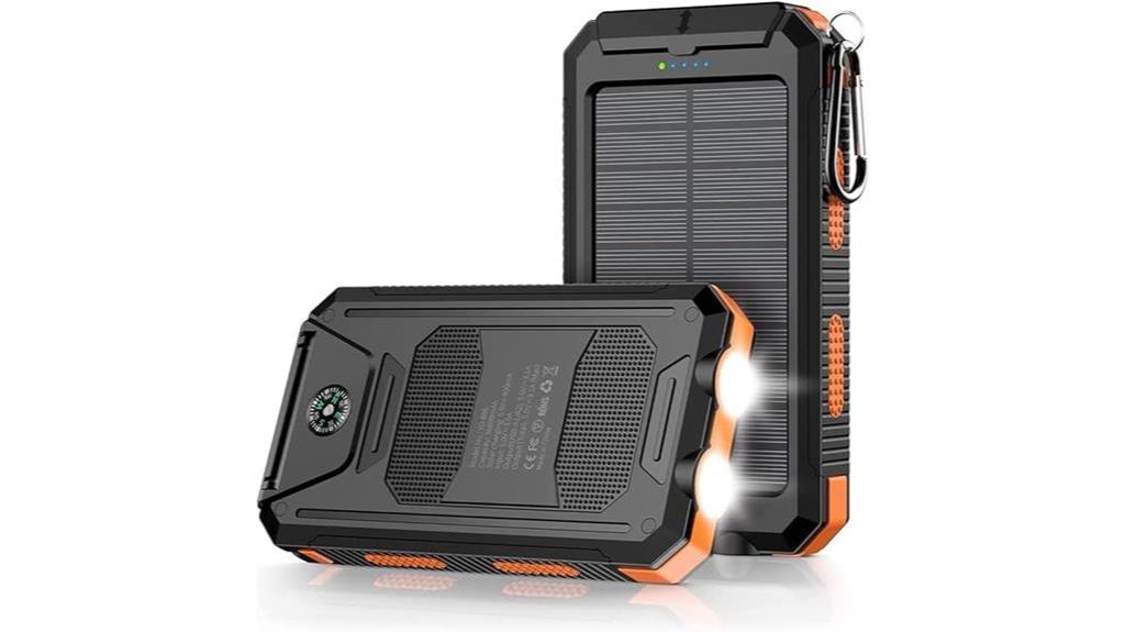 orange solar charger power bank