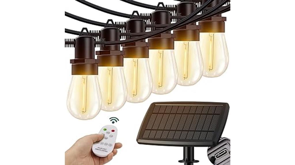 remote controlled solar string lights