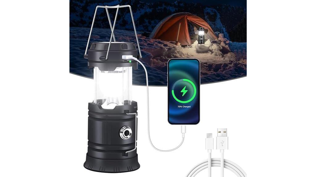 solar powered camping lantern option