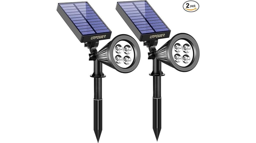 solar powered outdoor lights 2 pack