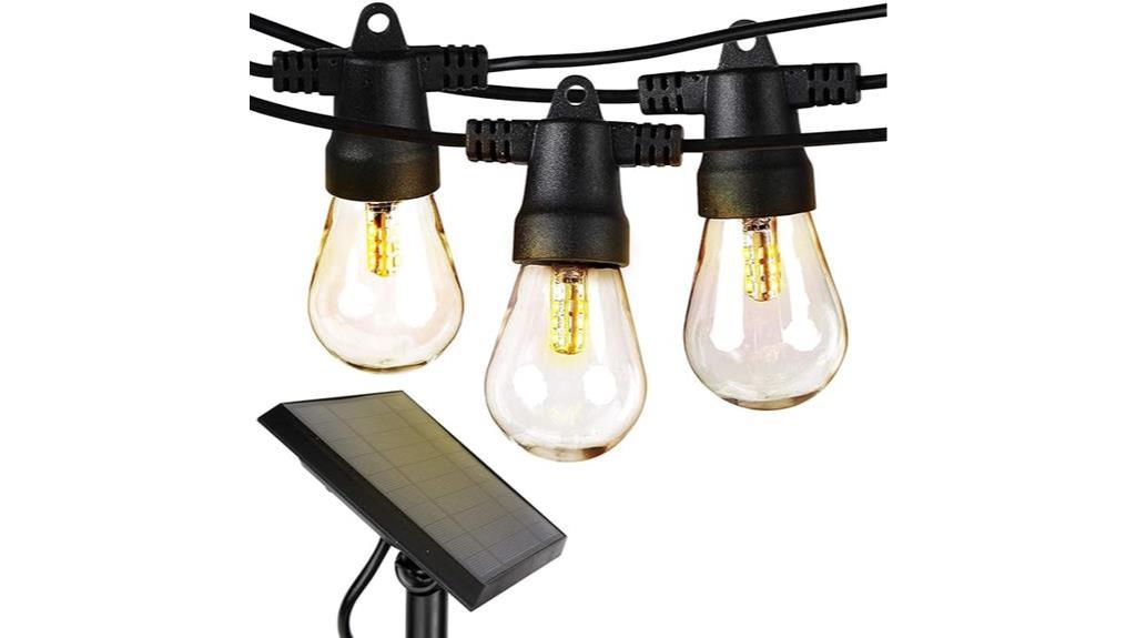 solar powered outdoor string lights