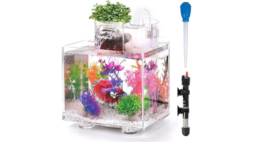 aquarium with hydroponics system