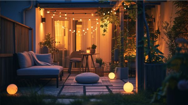 outdoor led string lights solar powered