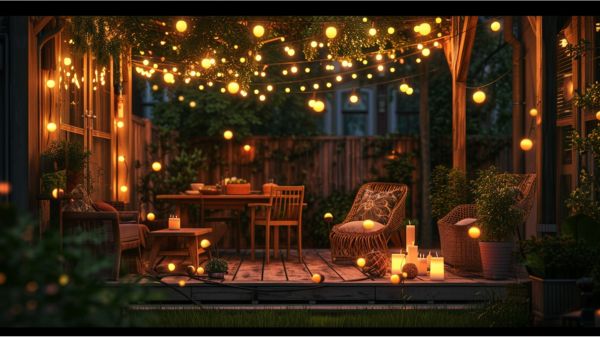 solar powered led string lights outdoor