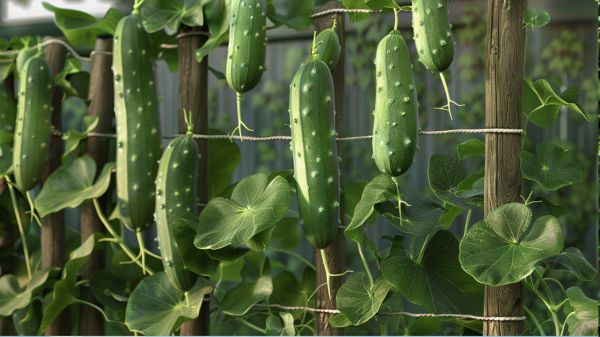 vertical cucumbers growing guide