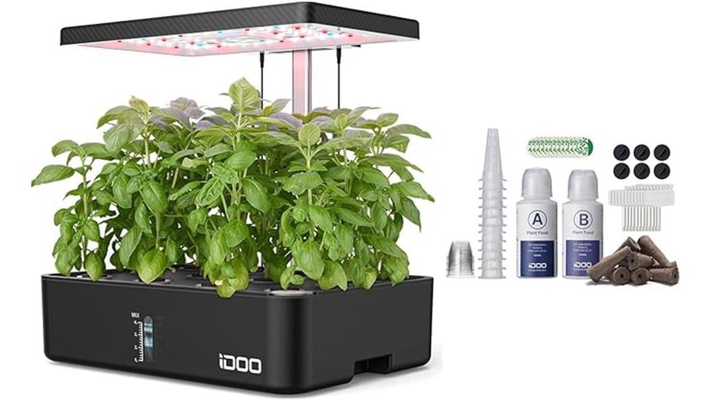 hydroponic system with led