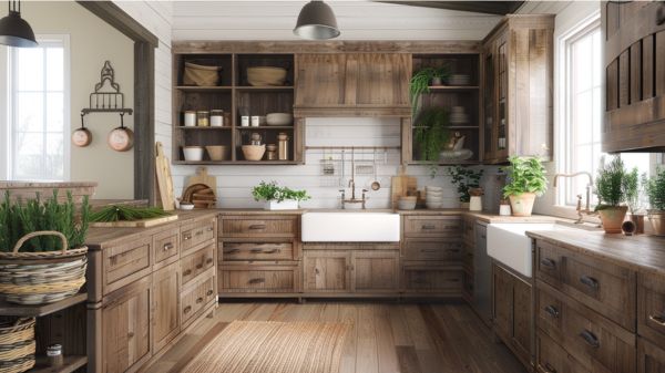 rustic kitchen makeover