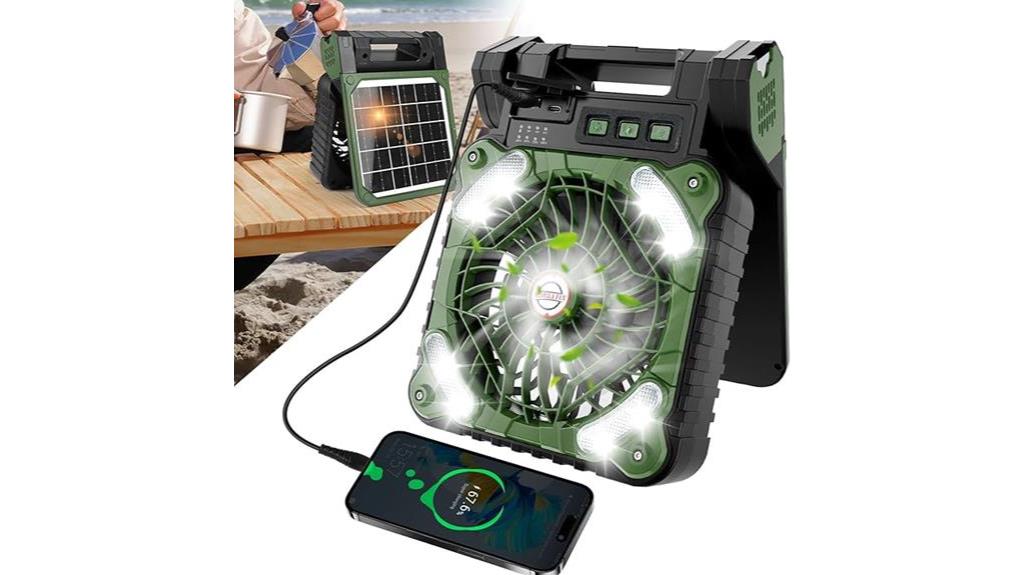 portable fan with led