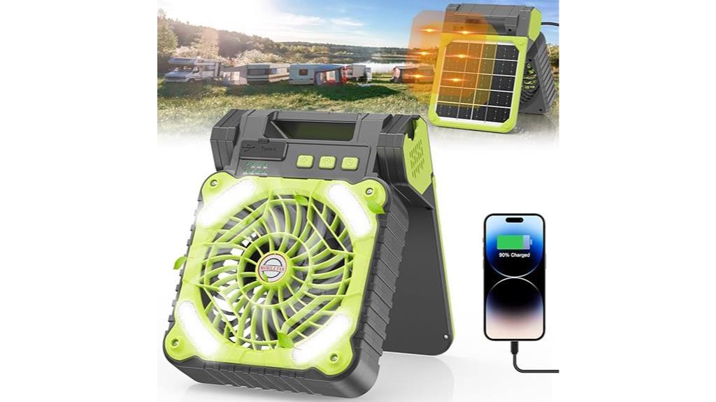 portable solar camping fan