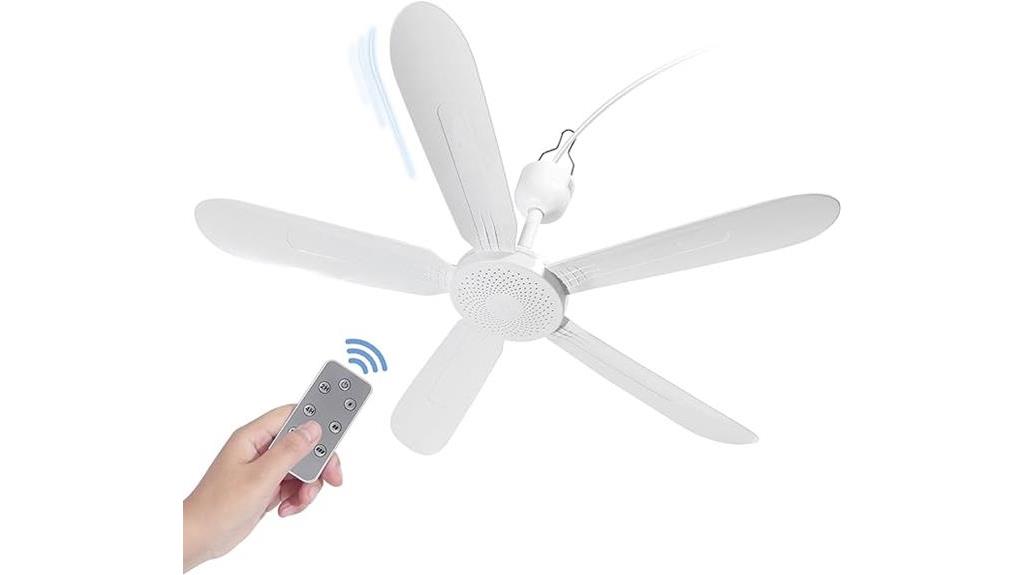 remote controlled white fan