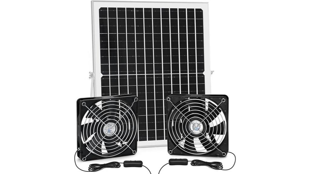 solar powered dual fan kit