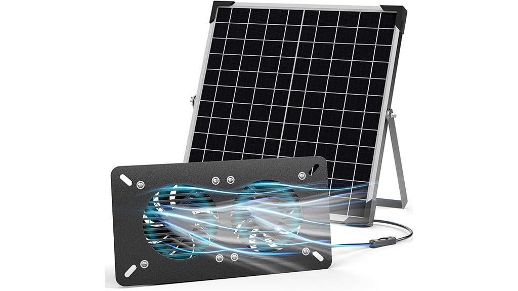 solar powered fan for structures