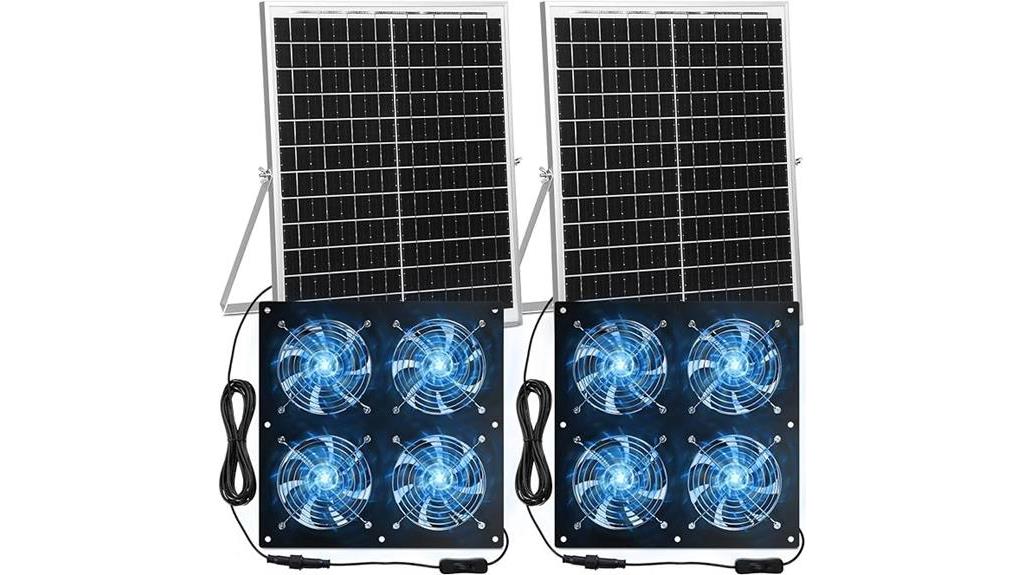 solar powered greenhouse exhaust fan