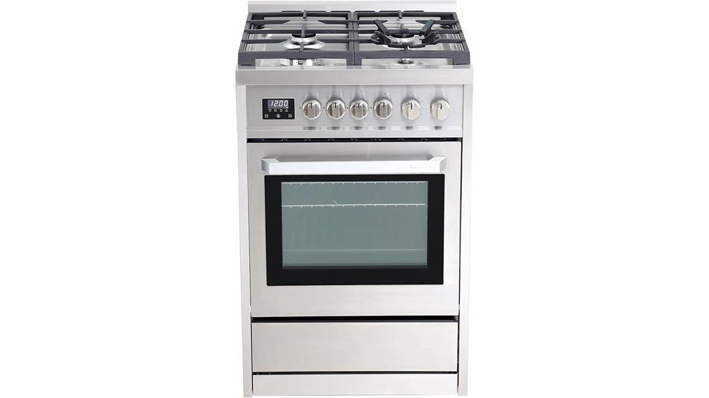 24 gas range convection oven