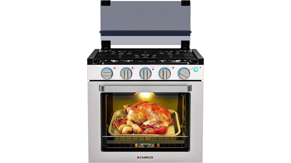 three burner rv gas range