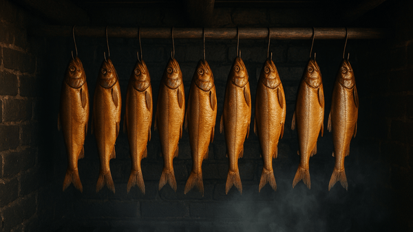 Smoking food preservation method for fish and meats