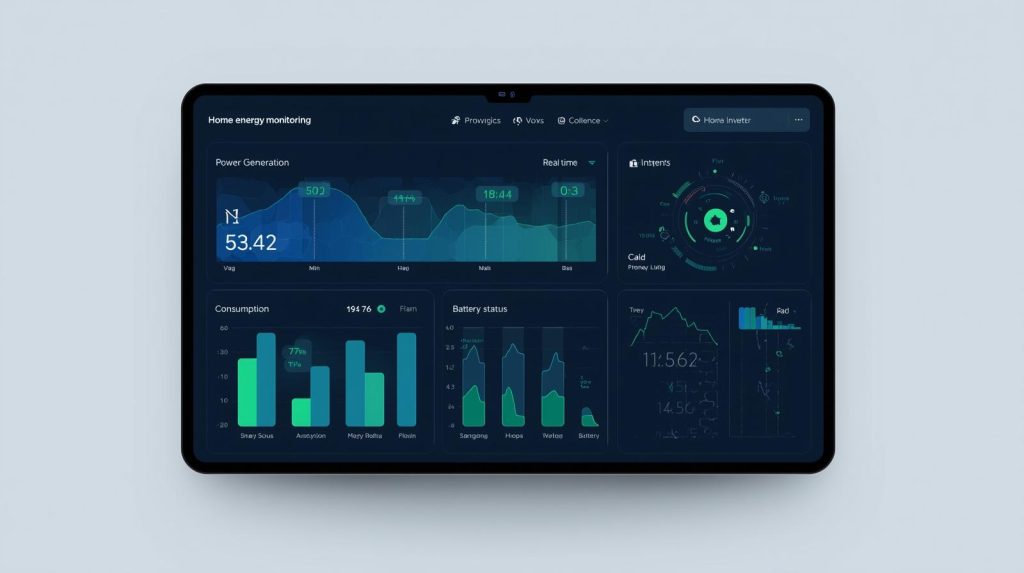 Solar inverter monitoring app dashboard for smart homes
