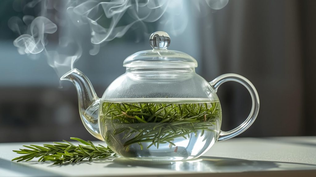 Herbal infusions with mint, sage, and lemon balm for winter healing.