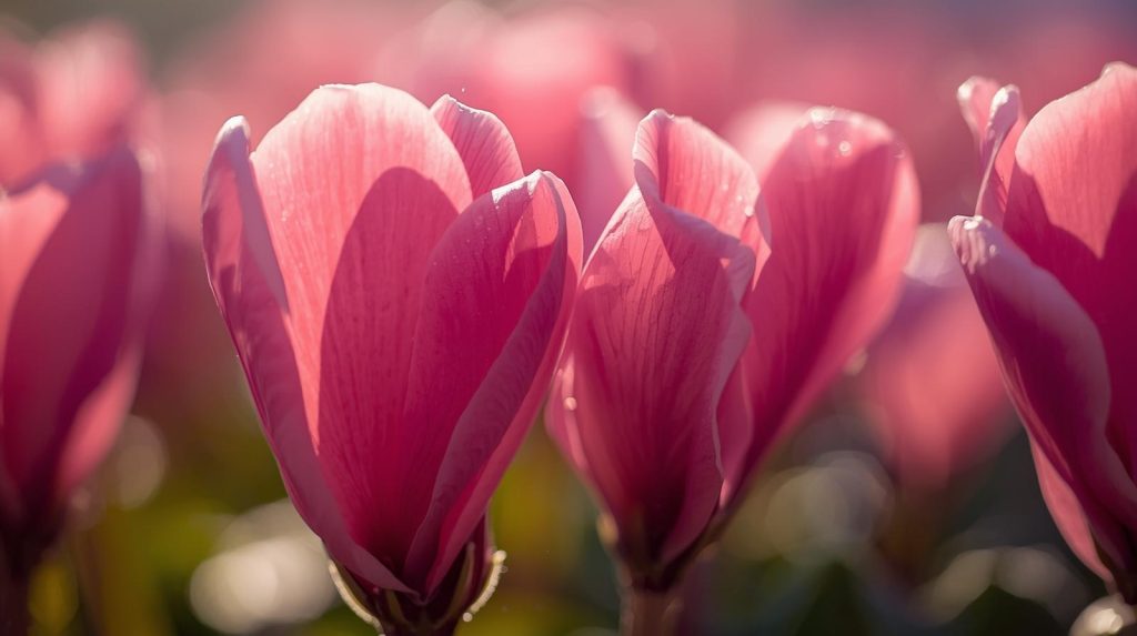 Cyclamen winter flowering plant symbolizing resilience and joy.